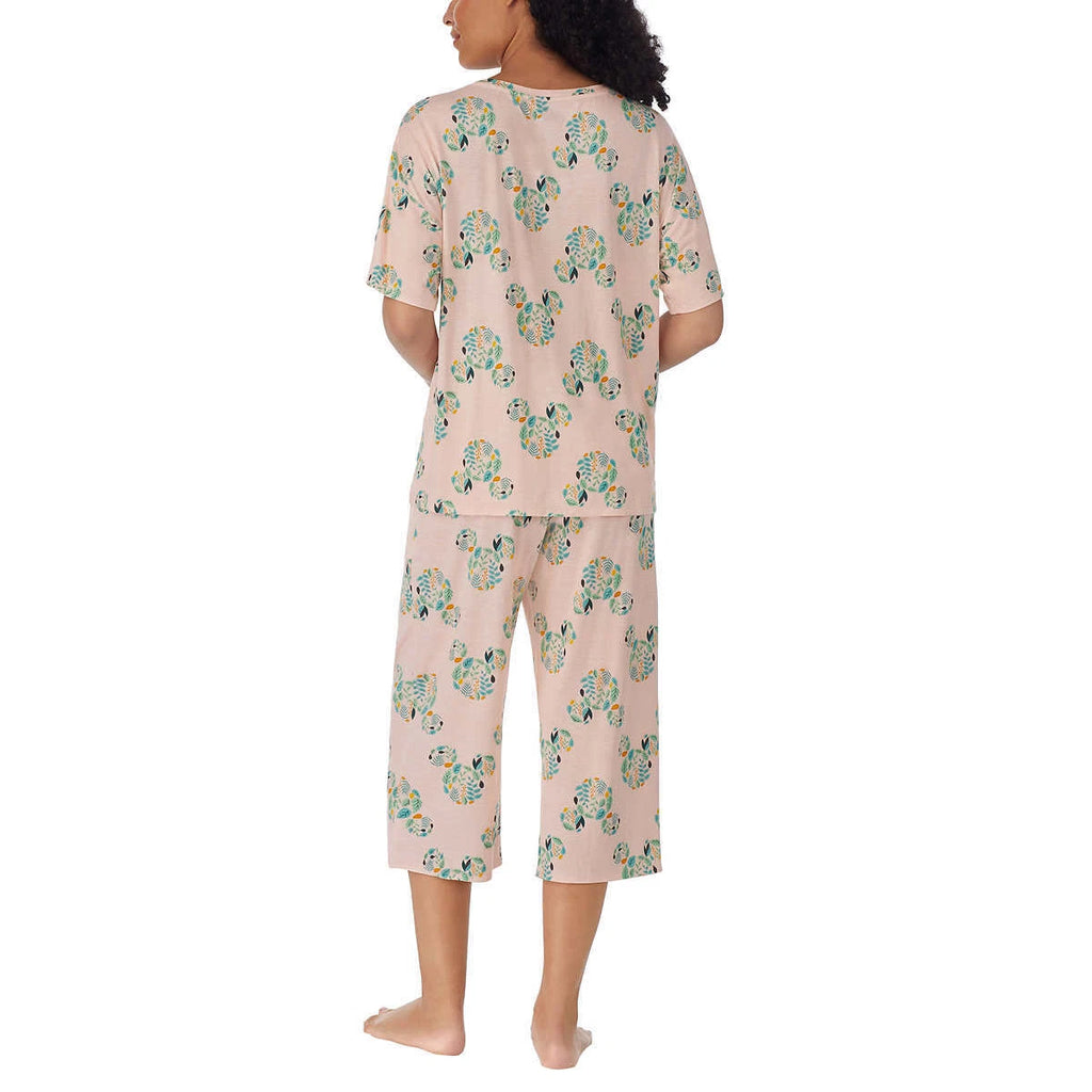 Disney Womens 2 Piece Capri Pajama Set