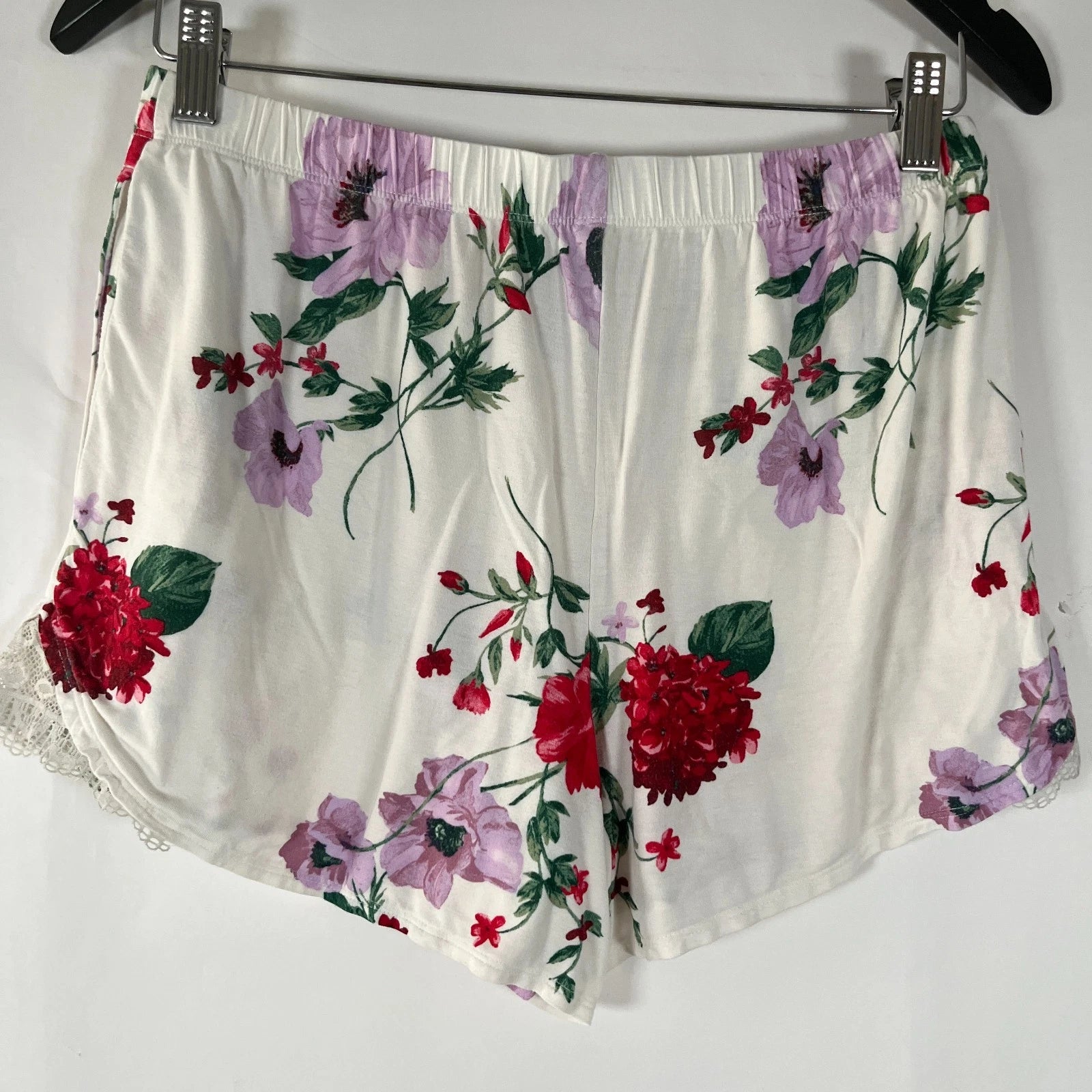 SOMA Cool Nights Pajamas Set PJs Small Cream Floral Cottage Fairy Tale Lounge