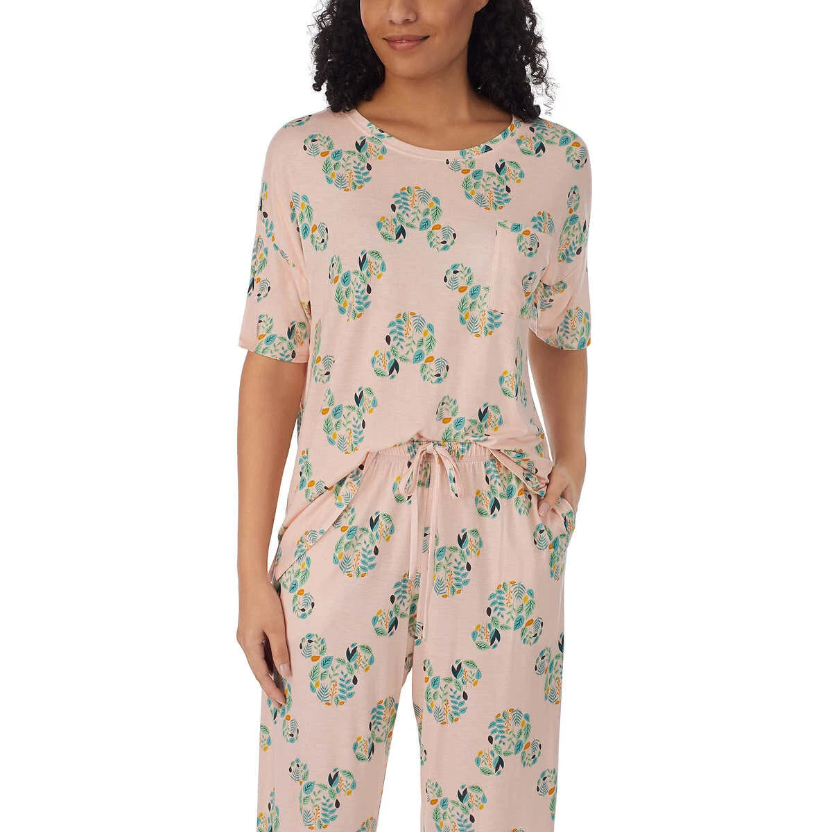 Disney Womens 2 Piece Capri Pajama Set