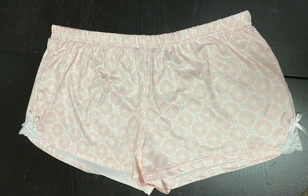 Nanette Lepore Pajama Set Womens Plus 1X Pink Floral Tank Shorts Stretch 150-21