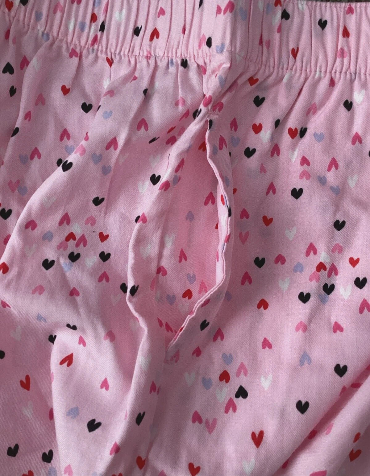 JOYSPUN LADIES PINK SAIL HEART PRINT WOVEN ELASTIC WAIST PJ SHORTS Sz M*