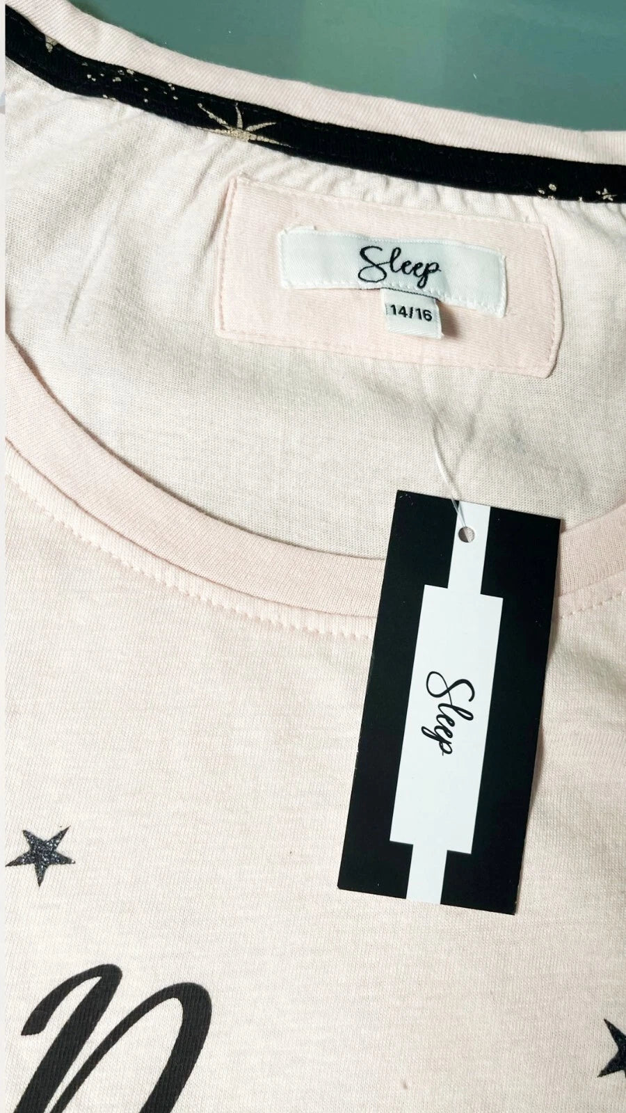 Ex Evans Sleep Women’s Plus Size “ Dream Under The Star “ Pyjama Set in Pink