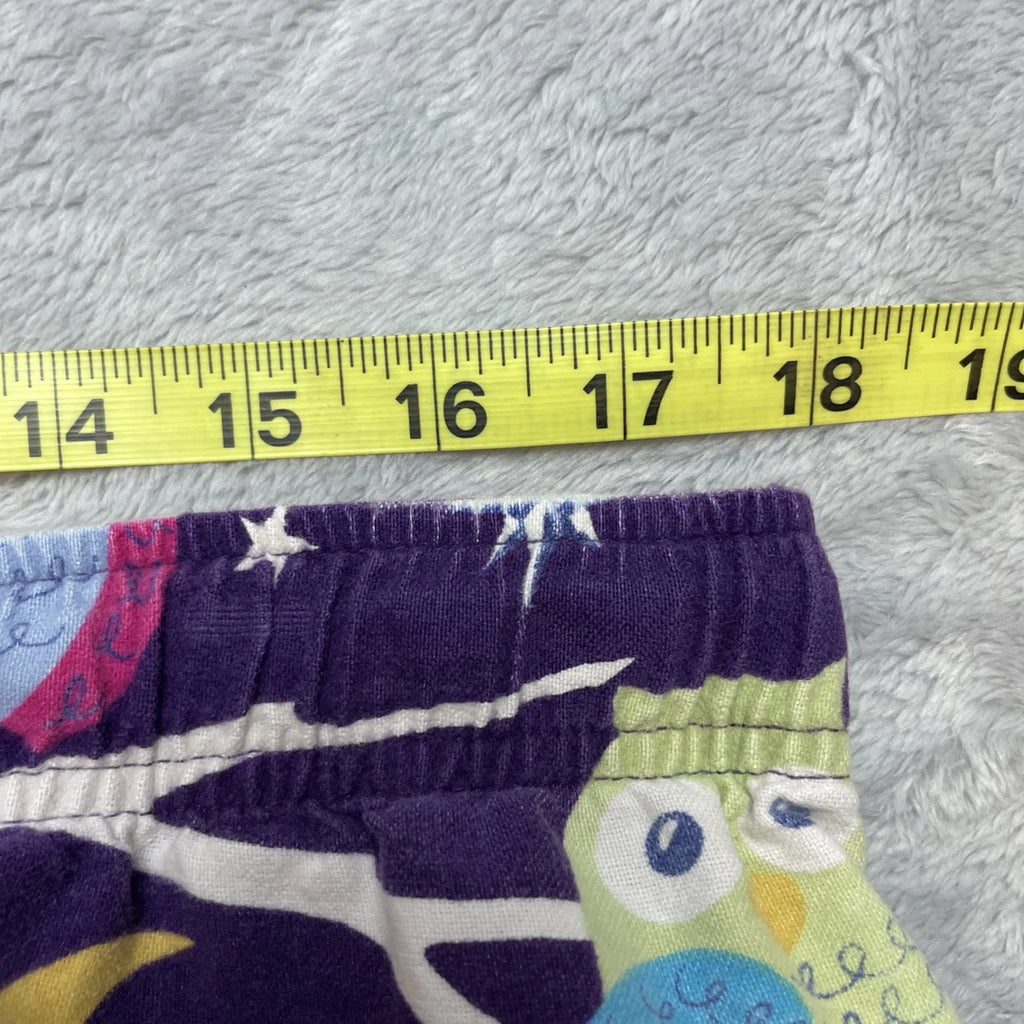Nick & Nora Owl Pajama Set Womens XL Purple Flannel Top Bottoms Starry Night