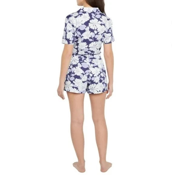 Gap Women's Lightweight Breathable Relaxed Fit 2-Piece Woven Pajama Set Small