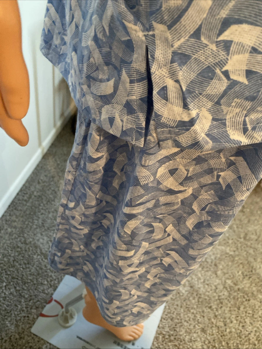 V-Neck Lace Trim Floral Pattern 2-Piece Pajama Set Size 1x