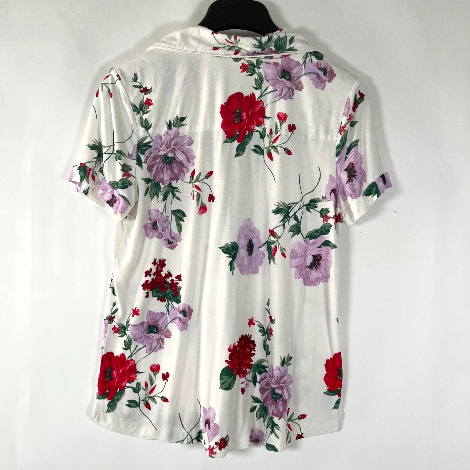 SOMA Cool Nights Pajamas Set PJs Small Cream Floral Cottage Fairy Tale Lounge