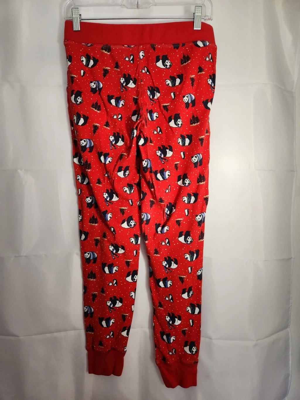 Red Panda Bear 100% Cotton 2pc PJ Winter Cozy Women's Medium Long Sleeve Stretch