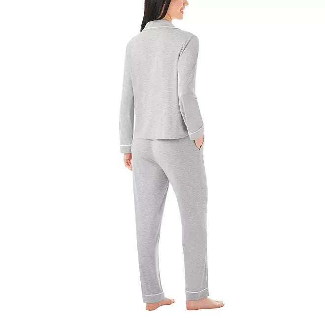 Member's Mark Women's Notch Collar Pajama Set Size XXL Grey