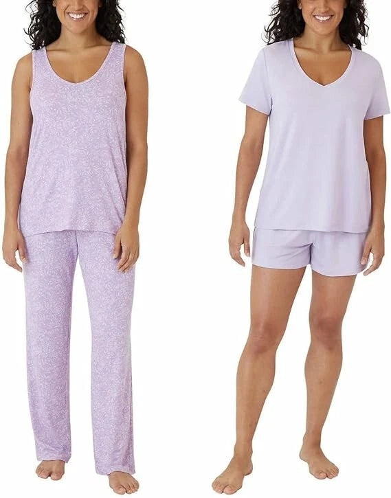 NWT Eddie Bauer Women's 4 Piece Pajama Sleep Set Orchid Size M $60 11HL414