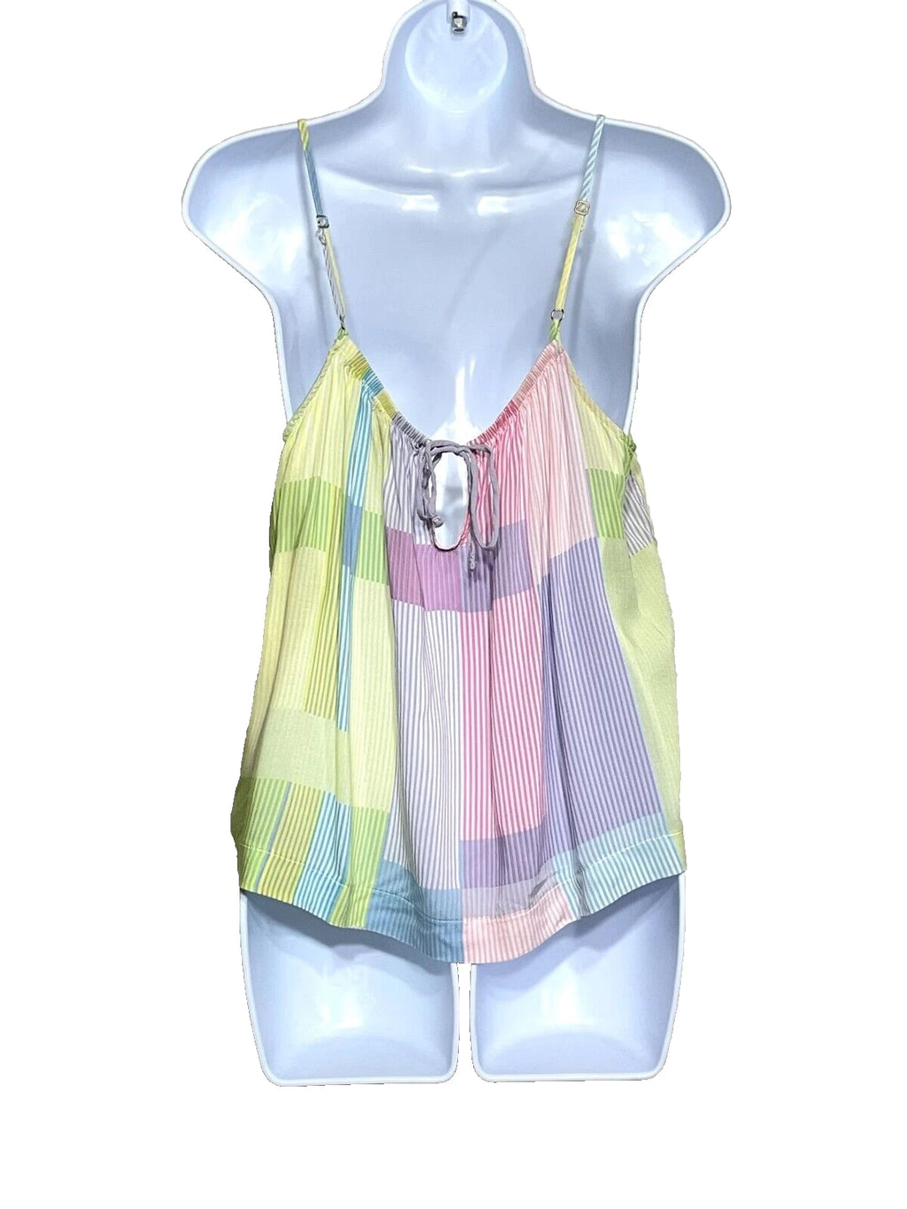 NWOT Sanctury Women's S Stripe Print Woven Tank & Pant Pajama Set $78