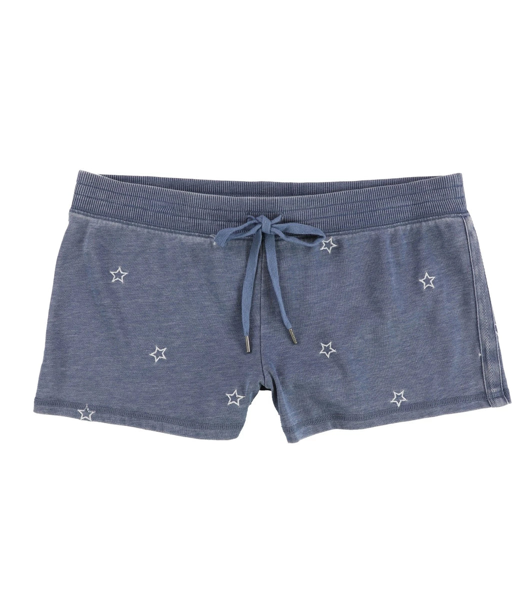 P.J. Salvage Womens Embroidered Stars Pajama Shorts