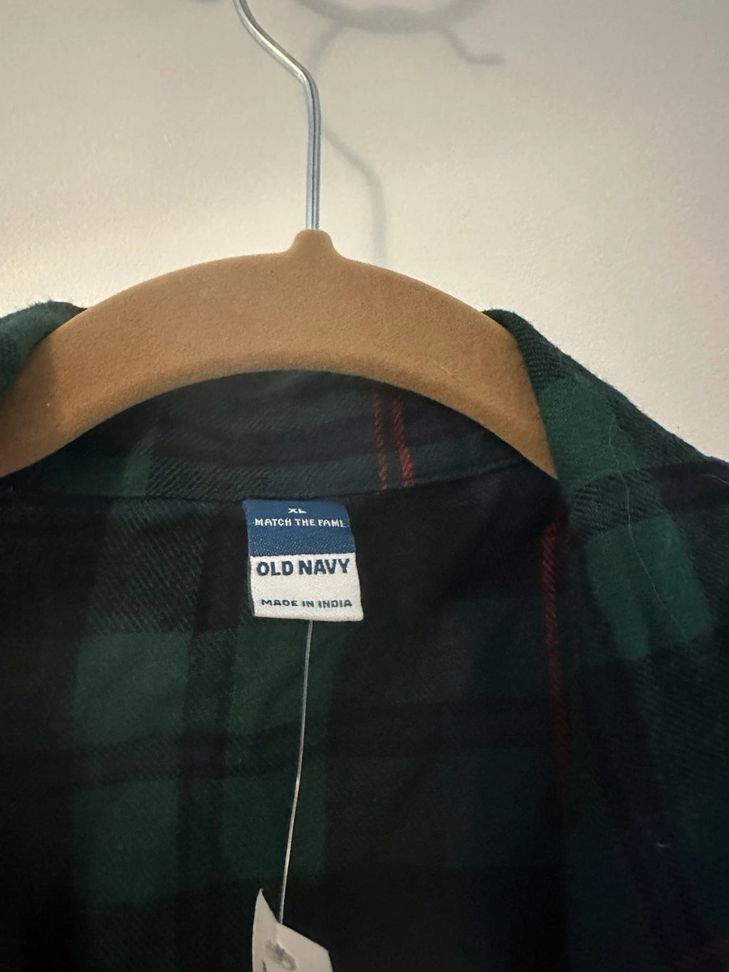 Old Navy Matching Flannel Pajama Set Blue & Green Tartan Plaid Size XL NWT