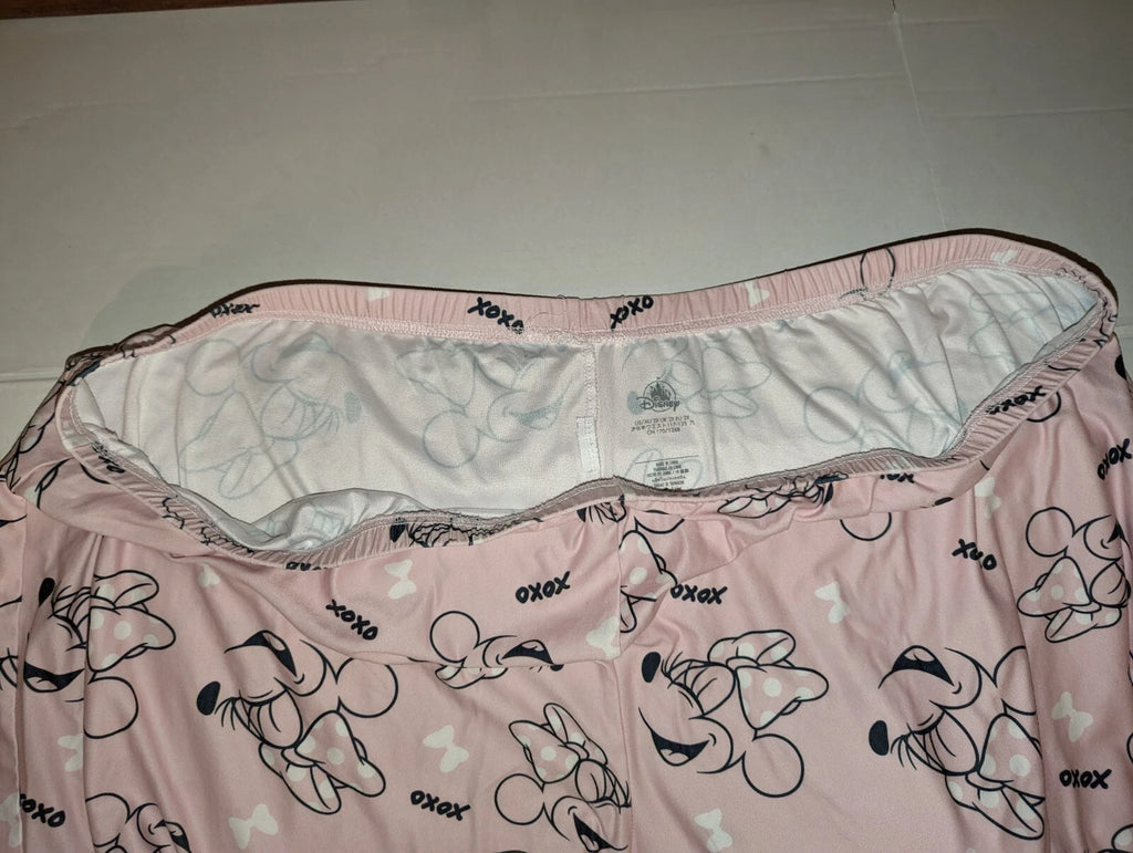 Disney Pink Minnie Mouse Pajama Set 2X- Very Good(See Photos)