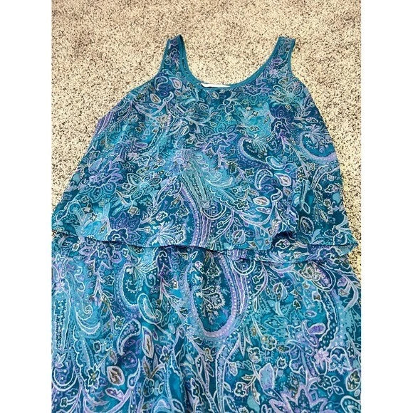 Vintage Cacique 2 Piece Lingerie Pajama Set 18/20 Paisley plus size Y2K Sheer