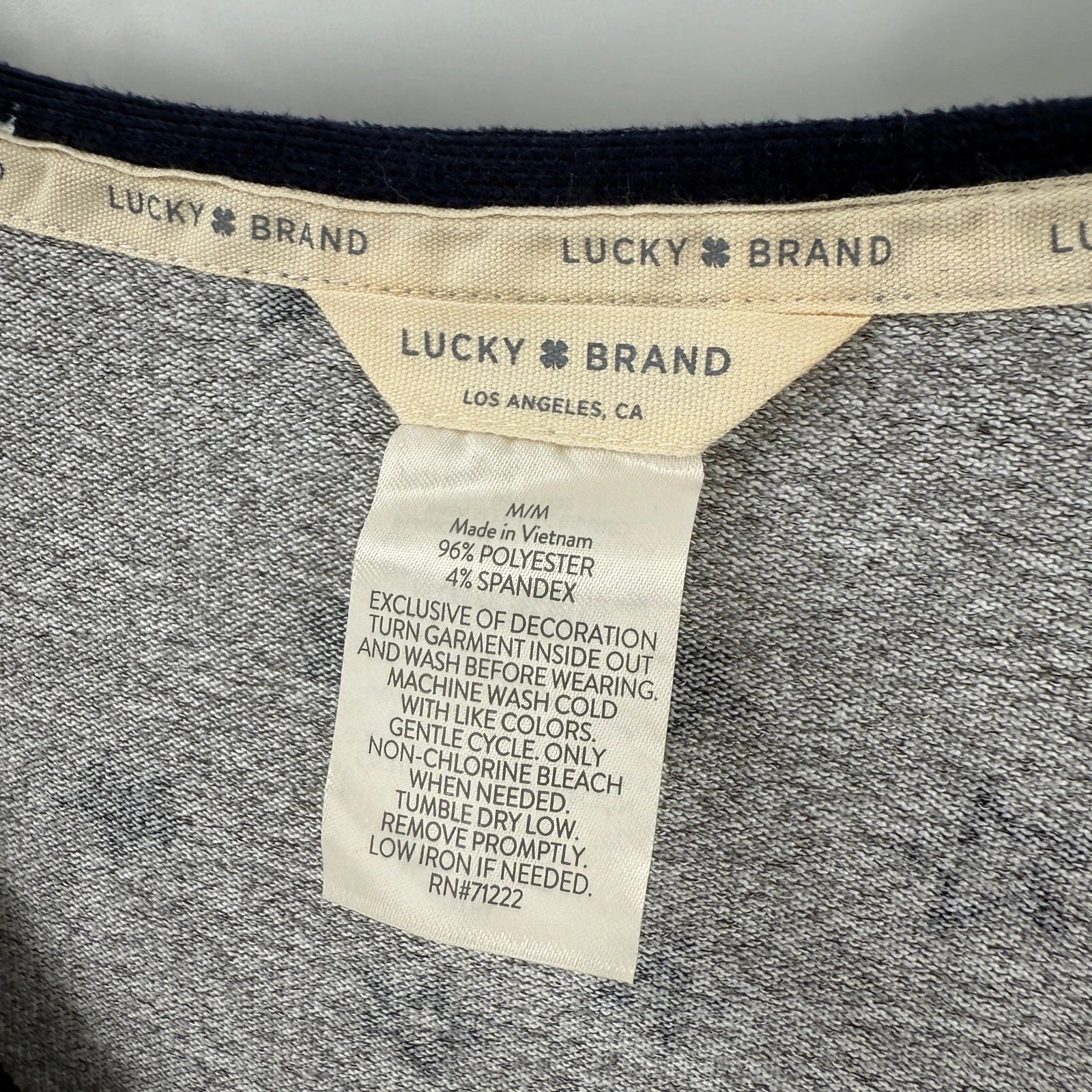 Lucky Brand Blue Gray Star Print Tank Shorts Sleepwear Set Women's Size Medium