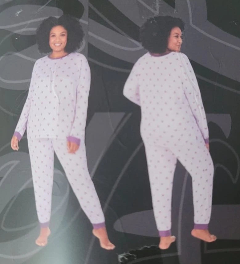 Disney Minnie Mouse Women's Cozy 2-Piece Pajama Set - Small - Purple - NWT