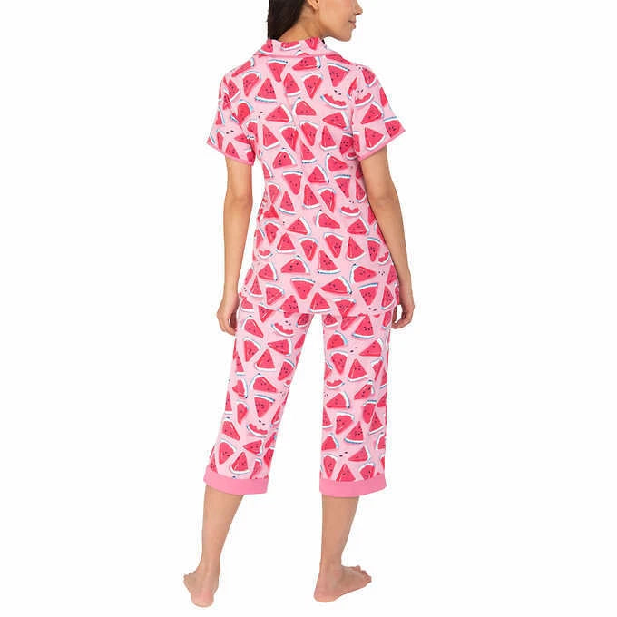 Munki Munki Ladies 2-piece Jersey Pajama Set Pink Watermelon XL 16/18 Plus NWT