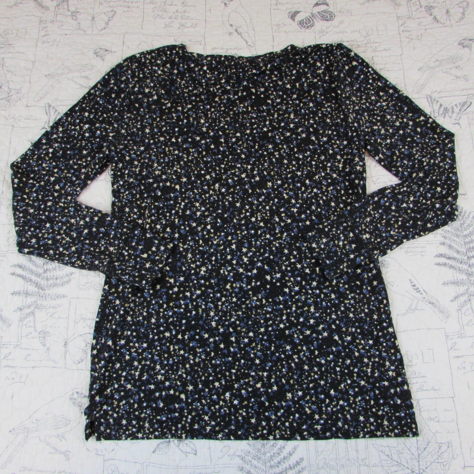 NEW $110 J Crew Eco Dreamiest Henley Pajama Set in Starry Sky Print womens  XS