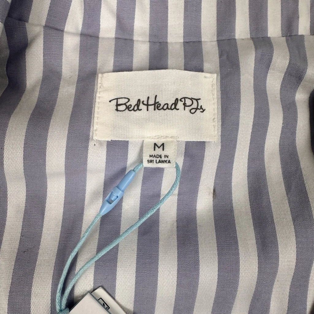Bed Head 2pc Pajama Set Size Medium Blue Stripe Relax Fit Long Sleeve Women NWT