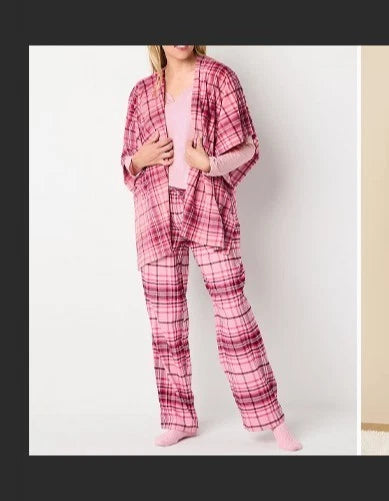 Liz Claiborne NWT Four Piece Sleep Set sz XL Shirt Pants Socks Wrap Warm Great