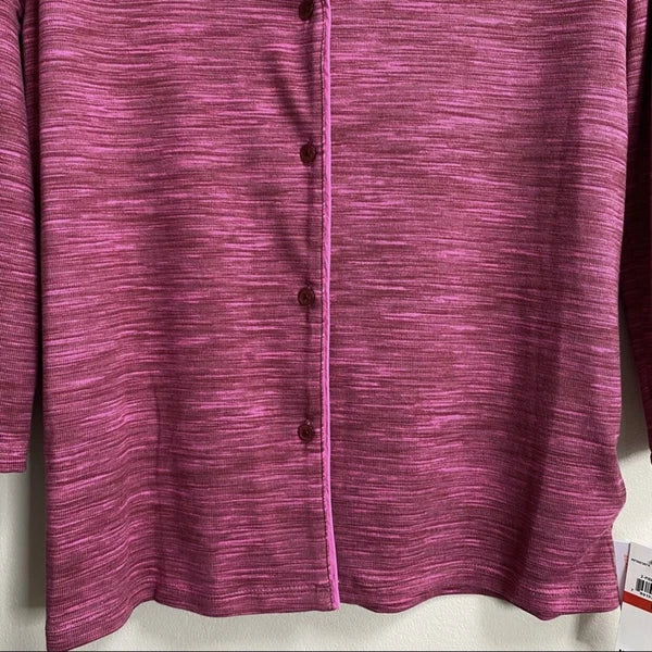 NWT Refinery29 Brick Pink Burgundy Shirt & Pants 2-Piece Pajama Set