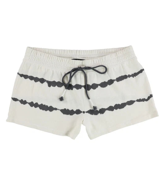 P.J. Salvage Womens 2-Tone Tye-Dye Pajama Shorts, Off-White, Small