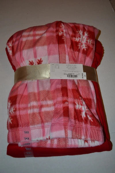 MIXIT Womens 2  Piece Sleep Set  Regular   Size XXL  NWT Red Plaid