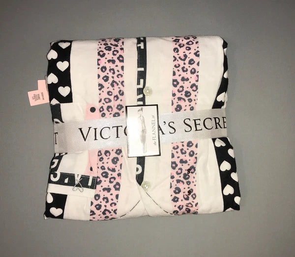 New NIP Victoria's Secret The Flannel 2pc Pajama Set PJ XS, S, M, L