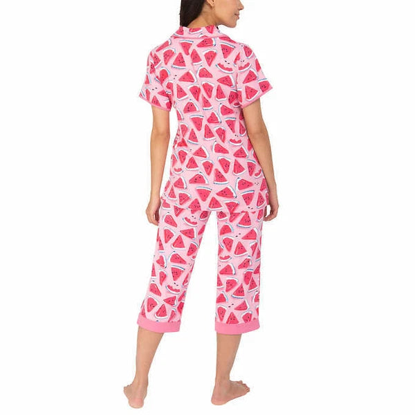 Munki Munki Ladies 2-piece Jersey Pajama Set Pink Watermelon XL 16/18 Plus NWT