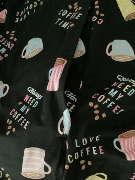 JOYSPUN  SLEEPWEAR SHORTY SET Black Coffee Tank & Shorts Sz 3X *