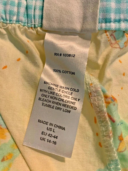 Munki Munki Road Trip Bamboo Cotton Shirt & Poplin Shorts Pajama Set Size Large