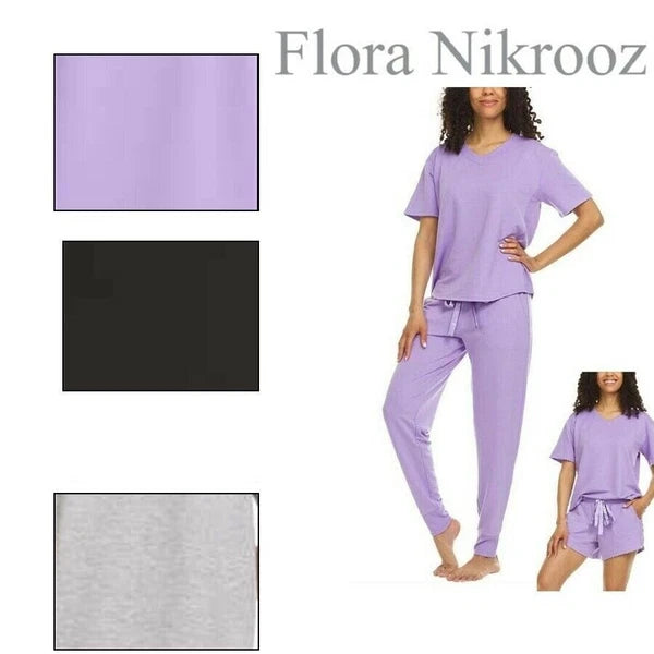 Flora Nikrooz Ladies' French Terry 3-piece Lounge Set