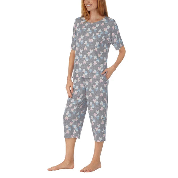 Disney Womens 2 Piece Capri Pajama Set