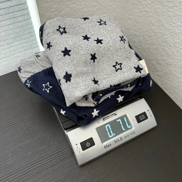 Lucky Brand Blue Gray Star Print Tank Shorts Sleepwear Set Women's Size Medium
