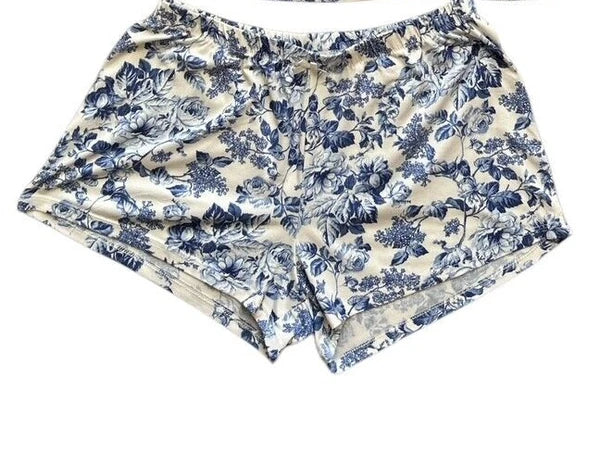 Laura Ashley Lounge Pajama Set Size Small Babydoll Lace Cami & Shorts Floral
