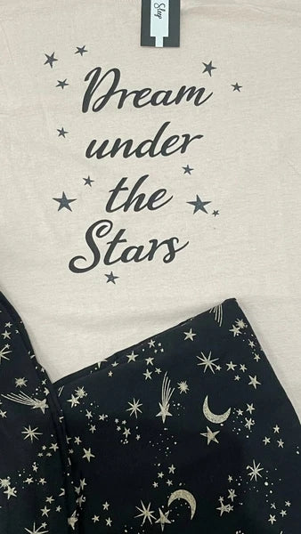 Ex Evans Sleep Women’s Plus Size “ Dream Under The Star “ Pyjama Set in Pink