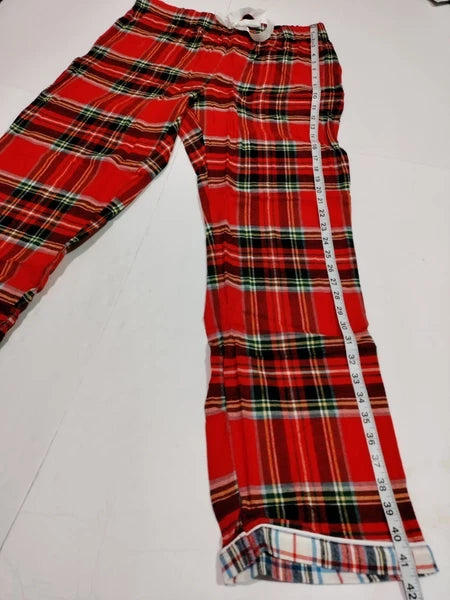 Lands End Women’s Large 2-piece Red Cotton Flannel Pajama Set NWT