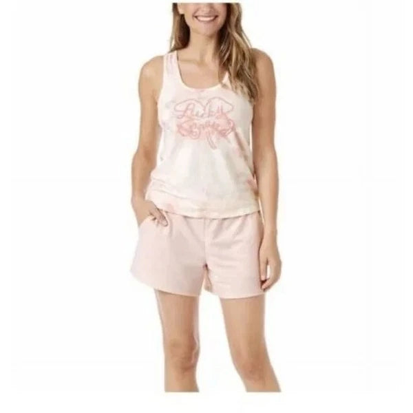NWT Lucky Brand Women's 3 Piece Button Front Pajama Set Size M Pink $85 8HL115