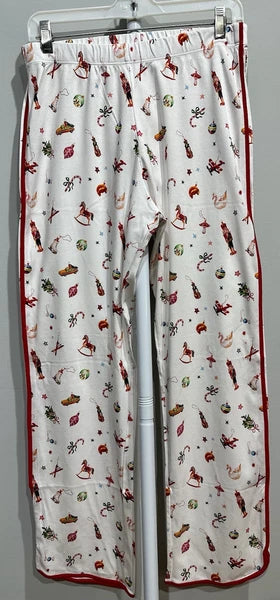 Lake Pajamas Set Pima Cotton Long-Long Sleeve Crop  Christmas White New Size S