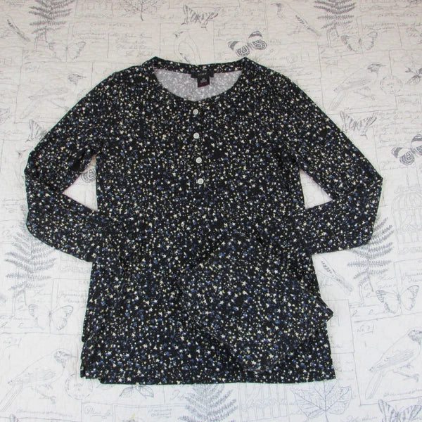 NEW $110 J Crew Eco Dreamiest Henley Pajama Set in Starry Sky Print womens  XS