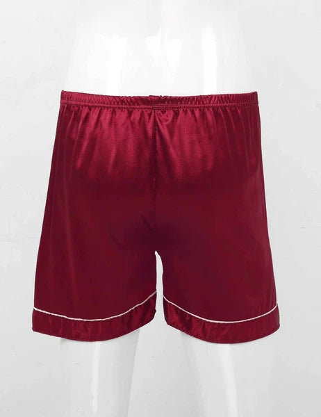 Mens Satin Nightwear Two Piece Pyjamas Pajamas Set Loungewear L-3XL-