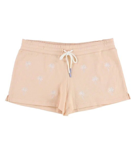 P.J. Salvage Womens Embroidered Palm Trees Pajama Shorts