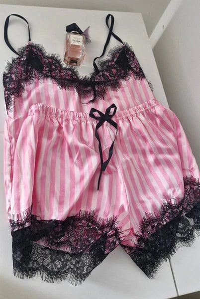 Sexy lace pink short pyjama set UK  VICTORIA’S ’s SECRET inspired SIZE M