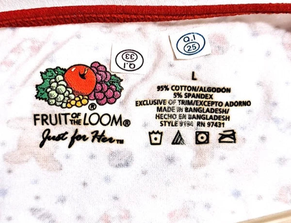 NWT Fruit of the Loom Christmas Intimates Fun Outfit - Size Large
