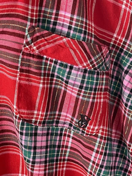 Victoria Secret- XXL Plaid 2 Piece Pajama Set (Red/Pink) Cozy Lounge Sleep