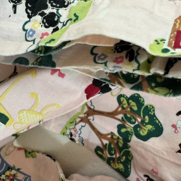 Nick & Nora Medium Pajama Set Poodles In Paris Cotton Top Pants Womens READ