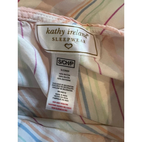 Kathy Ireland Sleepwear Pajama Set Pants Top Rayon S