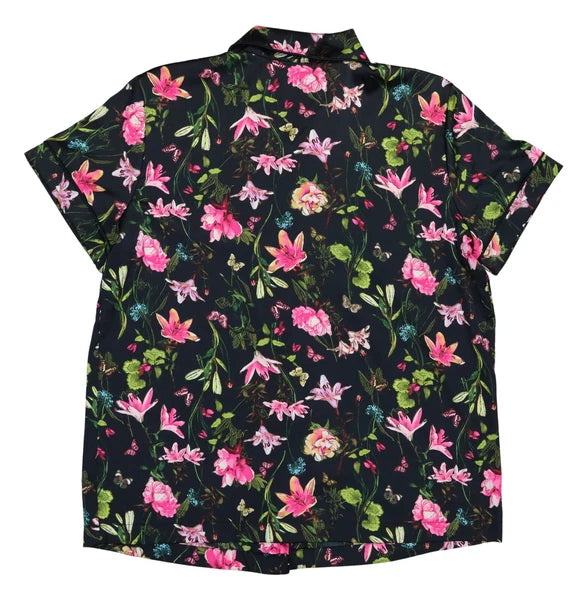 INC International Concepts Floral Print 2-Piece Satin Women's Pajama Set NWT