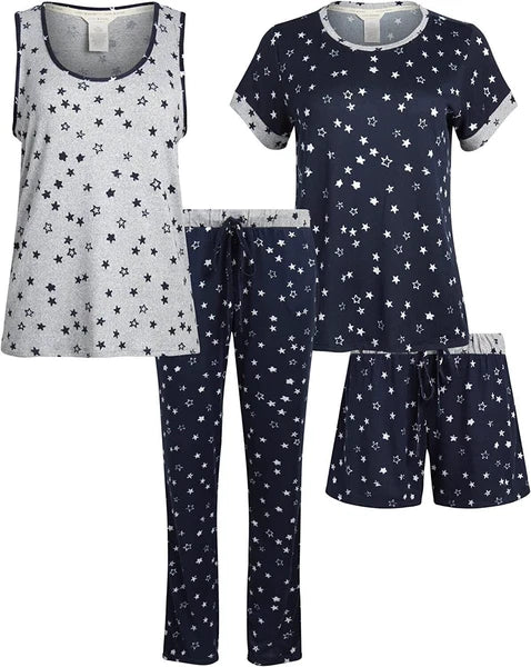 Lucky Brand Ladies' 4 piece Pajama Set