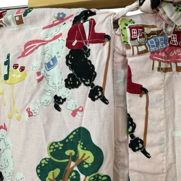 Nick & Nora Medium Pajama Set Poodles In Paris Cotton Top Pants Womens READ